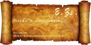 Buzás Zsuzsanna névjegykártya